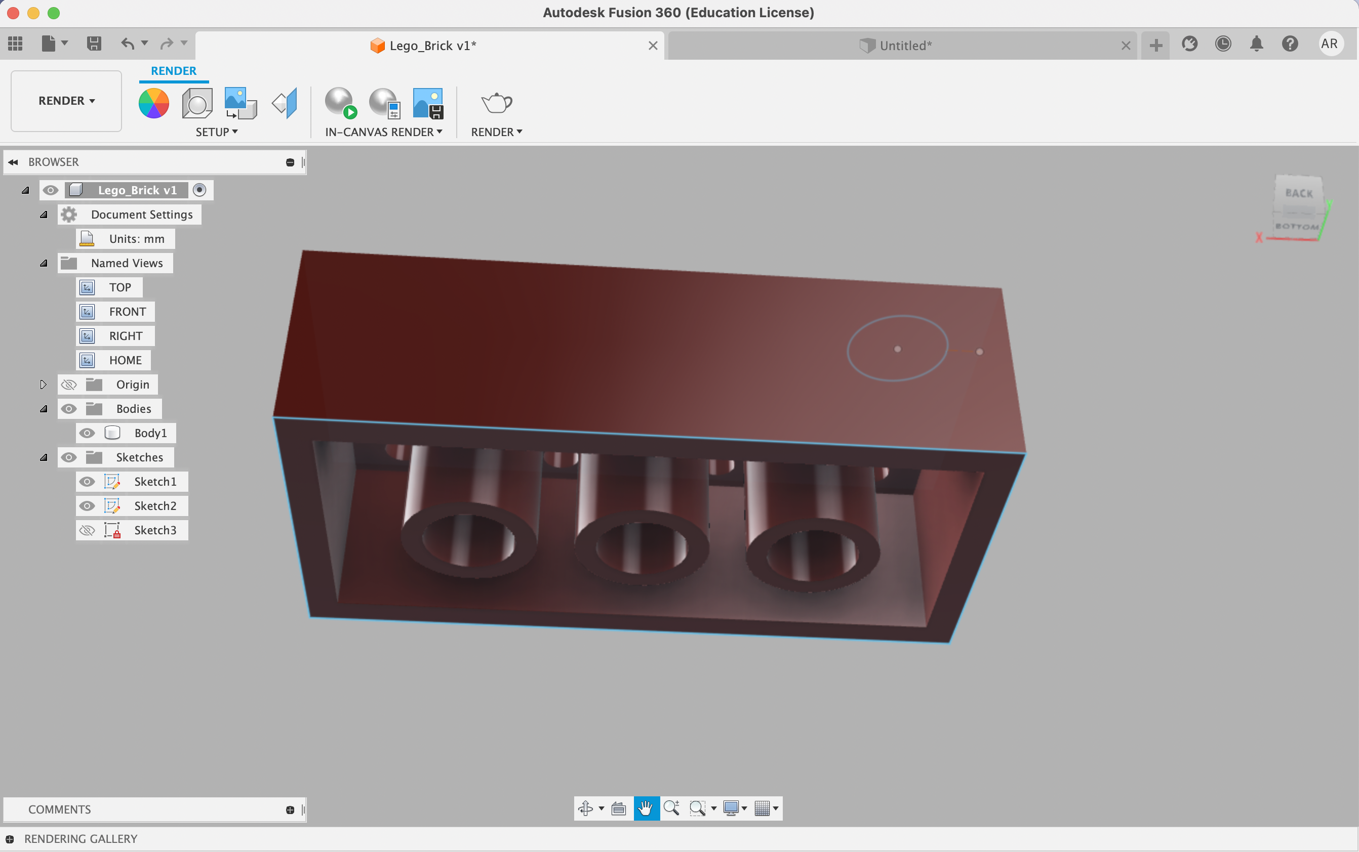 Fusion 360 sketch